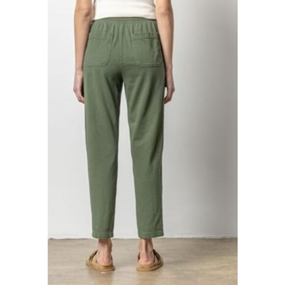 Lilla P Front Seam Sweat Pant PA2636 in Elm Green Large L NEW NWT - Picture 2 of 4